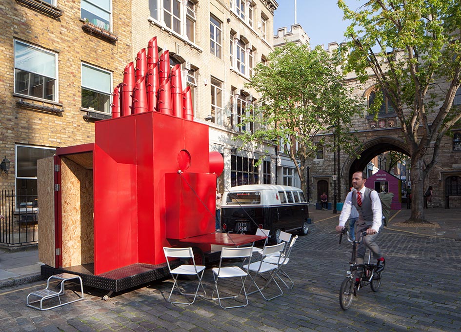 03 - Exterior View - St Johns Square South - Tiny Travelling Theatre