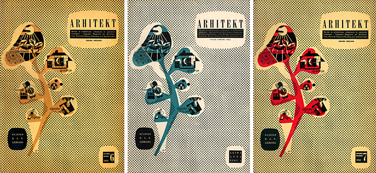 Ravnikar-Krizaj-naslovnice revije Arhitekt-1-web