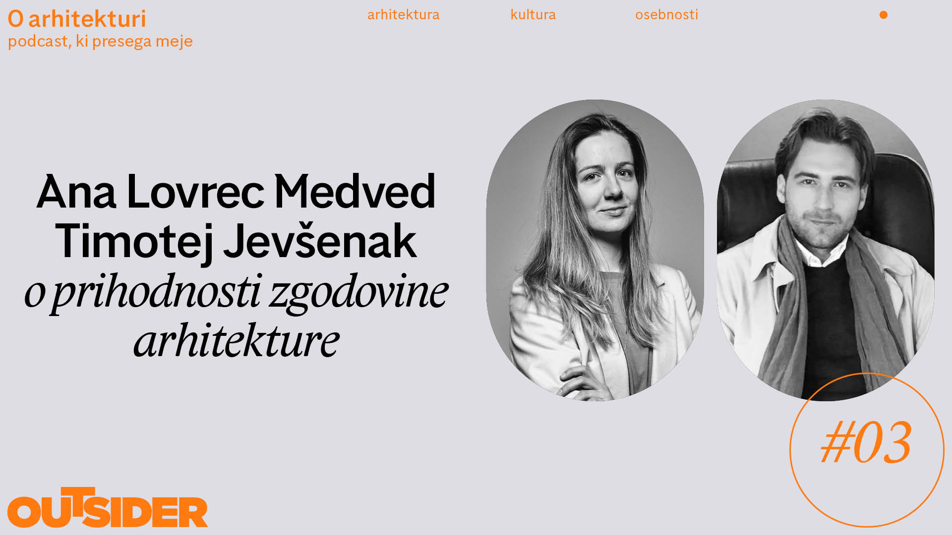 03 YT_Outsider_Podcast_OArhitekturi_cover_MKlemen_2024